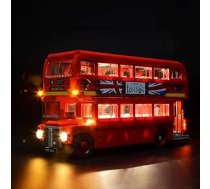 BRIKSMAX LED apgaismojuma komplekts Londonas autobusam, saderīgs ar Lego 10258 celtniecības bloku modeli, bez Lego komplekta ANEB07P2WL34HT