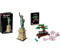 LEGO 21042 arhitektūras Brīvības statujas paraugs Ņujorkas suvenīrs un 10281 Bonsai koka mākslīgo augu komplekts amatniecībai pieaugušajiem Valentīna dienas dāvanu botānikas kolekcija ANEB09ZQKCL9DT