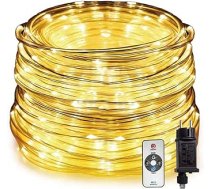 HAUSPROFI 15 m 200 LED gaismas virtenes, Fairy Lights ar tālvadības pulti, 8 režīmi un spilgtums regulējams, darbojas no tīkla, ūdensizturīgs, ideāli piemērots āra, Ziemassvētku apgaismojums, dekorēšana, ballīte, svinības, kāzas