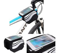KS-Trade rāmja soma saderīga ar Samsung Galaxy A21s rāmja stiprinājuma velosipēda mobilā tālruņa turētāju velosipēda stiprinājumam ūdensizturīgs sudraba melns ANEB089T5BL6LT