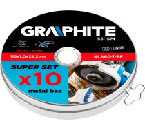 Graphite Metāla griešanas disks 115 x 1,0 x 22,2 mm, 41 A60-T-BF, 10 gab.