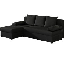 E-Meubilair MOEBLO Stūra dīvāns ar guļamvietu funkciju ar gultas kastes dīvānu L-veida polsterējuma komplekts Dzīvojamā ainava Mīksts dīvāns ar osmaņu dīvāns Granīts - ARON B087WZLXJK