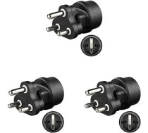 Goobay aizsargkontakta ligzda uz Dienvidāfriku Plug Power Adapter Travel Adapter, 1 Piece, 95412 (3 iepakojumā)