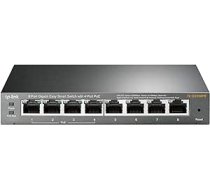 TP-Link TL-SG108PE 8 portu Gigabit Easy Smart Switch ar 4 PoE + pieslēgvietām (64 W, ekranēti RJ-45 porti, IEEE-802.3af / AT, vienkārša konfigurācija, bez ventilatora) Melns ANEB01BPFKNNMT