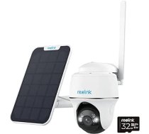 Reolink 3G/4G LTE novērošanas kamera ar SIM kartes slotu, 5MP 355°/140° PTZ saules kamera ārā, krāsains nakts redzamība, cilvēku/dzīvnieku noteikšana, trauksmes filtrēšana, savrupa, Go PT Plus + saules panelis +