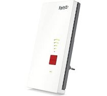 AVM Fritz!Repeater 2400 starptautiskais WiFi atkārtotājs, AC+N paplašinātājs divjoslu (1,733 Mbps / 5 GHz un 600 Mbps / 2,4 GHz), tīkls, WiFi piekļuves punkts, 1 Gigabit LAN porti, WPS, angļu interfeiss nav garantēts ANEB083VM9J62T