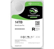 Seagate BarraCuda Pro 14 TB interne Festplatte, 3,5 Zoll, 7200 u/min, 256 MB kešatmiņa, SATA 6 GB/s, sudraba, lielapjoma, modeļa numurs: ST14000DM001 (Generalüberholt) ANEB0CMV3RSJFT