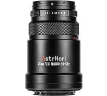 AstrHori 25mm F2.8 2X-5X Ultra Macro objektīvs pilna kadra manuālais fokuss ir savietojams ar Nikon Z-Mount spoguļkamerām Z5, Z6, Z7, Z611, Z711, Z9, Z30, Z50, ZFC utt.