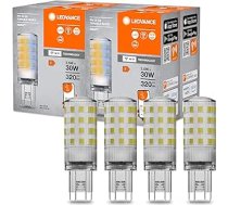 LEDVANCE SMART+ WiFi īpašas tapas CL 30 LED lampa ar modernizētu spraudņa ligzdu G9, 3,5 W, 320 lm, 2700 K līdz 6500 K, baltas gaismas funkcija, regulējams, ilgs kalpošanas laiks, vienkārša uzstādīšana, vadāma lietotne, 4 gab. iepakojums