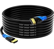 Rommisie 4K/60HZ HDMI kabelis 12 m (HDMI 2.0, 18 Gb/s) Īpaši ātrdarbīgs, ar zeltītu pārklājumu, Ethernet audio atgriezeniskais video 4K, Full HD1080p, 3D saderīgs ar Blu-Ray klēpjdatoru PS3 PS5 PS9 PC HDTV