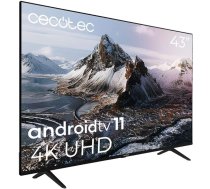 Cecotec Fernseher LED 43" Smart TV A3 Series ALU30043S. 4K UHD, Android TV 11, Google Voice Assitant y Chromecast, Sistema Dolby Vision, Modell 2023