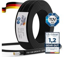 ANFIL Saules kabeļa pagarinājums 4 mm2/12AWG saules paneļu fotoelementu pagarinājuma kabelis Saules PV kabelis profesionālai saules sistēmas uzstādīšanai (30 m melns)