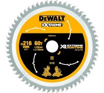 Dewalt XR Extreme Runtime DT99570 ripzāģa asmens (216/30 mm, 60 WZ/FZ, 7°, īpaši smalkiem griezumiem, izmantošanai stacionārajiem zāģiem (akumulatora), kokam ar naglu, iepakojumā 1 gab.