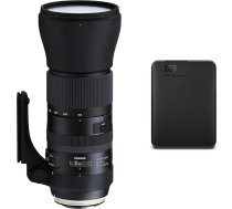 TAMRON A022E SP 150-600mm F/5-6.3 Di VC USD G2 Canon Black & WD Elements Pārnēsājamais ārējais cietais disks 2TB (mobilā krātuve, USB 3.0 interfeiss, Plug and Play, formatēts Windows), melns