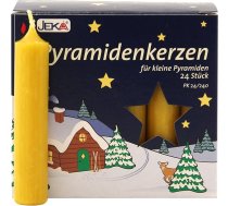 OLShop AG 3 piramīdas formas sveču iepakojums Mazas, dabīgas, aptuveni 14 x 74 mm (3 x 24 gab.) Ziemassvētku sveces, Adventes sveces, Ziemassvētku eglīšu sveces, eglīšu sveces, sveces