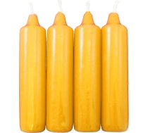 OLShop AG 5 adventes sveču iepakojums zeltaini dzeltens, aptuveni 23 x 105 mm (5 x 4 gab.) Ziemassvētku eglīšu sveces, piramīdas formas sveces, eglīšu sveces, sveces