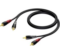 Kabelis 2x rca/cinch male -2x rca/cinch male 1m - cla800/1