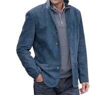 SRZYMJ Coat Vīriešu slim Fit jaka Pārejas jaka Rudens āra jaka XL Softshell jaka Stepēts jaka Blue Funkcionālā jaka Bicycle Parka Ziemas mētelis ar kapuci Vējjakas brīvā laika jaka