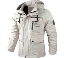 SRZYMJ Coat Vīriešu viegla ziemas jaka Parka pārejas jaka Rudens āra jaka Elpojošs viegls softshell jaka Stepēta jaka ar kapuci Funkcionāla jaka Parka ziemas sporta jaka