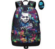 Lorh's store Basketball Player Star James Ball Storage Luminous Backpack Sporta aprīkojums Depositive Multifunctional Student Book Bag for Men Women