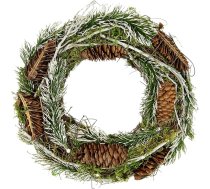 Dabisks vainags ar sūnu priedes zariņi čiekuriņi 25 cm Ziemassvētku vainags Dekoratīvais vainags Adventes vainags Durvju vainags Ziemassvētku rotājums Vītolu vainags Ziedu vainags Ratāna vainags Sveču vainags Tukšs