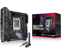 ASUS ROG Strix B760-I Gaming WiFi 6E Intel® B760 (13. un 12. paaudzes) LGA 1700 Mini-ITX pamatplate,8 + 1 barošanas pakāpes,DDR5 līdz 7600 MT/s, PCIe 5.0,2xM.2 slots,USB 3.2 Gen 2x2 Type-C,A Sync RGB