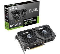 ASUS Dual GeForce RTX 4070 SUPER EVO OC Edition 12GB GDDR6X spēļu grafiskā karte (Nvidia RTX4070 SUPER DLSS 3, PCIe 4.0, 1x HDMI 2.1a, 3x DisplayPort 1.4a, DUAL-RTX4070S-O12G-EVO)