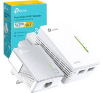 TP-Link TL-WPA4221 KIT AV600 Powerline adaptera WiFi Extender komplekts, WiFi N300, Ethernet porti, TP-Link Powerline adapteris, Powerline WiFi Extender, Powerline tīkla adapteris, UK Plug, Plug & Play