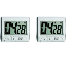 TFA Dostmann digitālais olu taimeris 38.2021.02, magnētiskais virtuves pulkstenis, mājasdarbu taimeris, aksesuāri, īslaicīgs modinātājs, sporta taimeris, līdz 99 minūtēm un 59 sekundēm, ar atmiņas funkciju, mazs un ērts.
