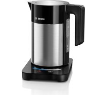 Bosch TWK7203 1,7L 1850W Black,Nerūsējošais tērauds, elektriskā tējkanna TWK7203, 1,7 L, Black, Nerūsējošais tērauds, Nerūsējošais tērauds, Touch, Pogas, 30 min.