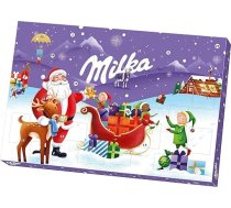 Milka Adventes kalendārs 1 x 200 g I Adventes kalendārs ar šokolādi I Ziemassvētku kalendārs I Šokolādes Adventes kalendārs I Šokolāde no 100% Alpu piena ar piena krējuma pildījumu I Nejaušs dizains