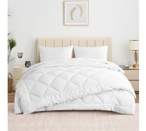 Aisbo Sega 135 x 200 cm 4 gadalaiki - Vasaras un ziemas sega pogām, 2 daļu komplekts, 135 x 200 cm, plānā, vieglā, 150 g/m² vasaras sega un 300 g/m² visu gadu sega, četru gadalaiku sega, četru gadalaiku segas sega