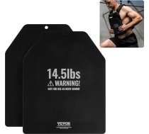 VEVOR Svara vestes plāksnes 6.58kg x 2 Pcs Premium tērauda svara plāksnes Konturētas ergonomiskas piemērotas - WODs papildu svars svara vestei, izturības treniņš skriešanas fitnesam
