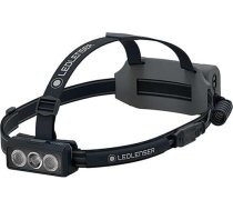 Ledlenser NEO9R LED lukturis skriešanai, īpaši spilgts 1200 lūmenu lukturis, skriešanas lukturis ar uzlādējamu akumulatoru, sarkana signālgaisma, atstarojoša galvas lente, grozāma lukturu galva, melns/pelēks
