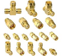 YILIANDUO Pack of 18 SMA Adapter Kit Standard SMA to SMA Male Socket WiFi Antenna SMA Coaxial Converter for WiFi Antenna/FPV Drone/Walkie Talkie/Extension Cable