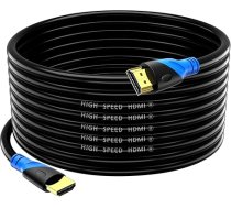 Rommisie 4K/60HZ HDMI kabelis 15 m (HDMI 2.0, 18 Gb/s) Īpaši ātrdarbīgs, ar zeltītu pārklājumu, Ethernet audio atgriezeniskais video 4K, Full HD1080p, 3D, saderīgs ar Blu-Ray klēpjdatoru PS3 PS5 PS9 PC HDTV