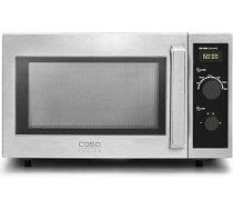 CASO CM1000 keramikas mikroviļņu krāsns profesionālai ēdināšanai, mikroviļņu krāsns jauda 1000 W, 25 litru gatavošanas telpa, 6 jaudas līmeņi, Casotek pamatne, taimeris līdz 60 minūtēm