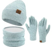 ZASFOU Sieviešu ziemas Beanie cepure šalle Touchscreen cimdu komplekts Silta ziemas cepure cilpas šalle cauruļu šalle Ziemas cimdi Ziemassvētku dāvana sievietēm