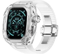 OTGKF 49 mm Luksusa caurspД«dД«gs kristДЃla korpuss Gumijas pulksteЕ†a siksniЕ†a tauriЕ†ЕЎ Aizdare DIY modifikДЃcijas komplekts Apple Watch Ultra 2 8 sД“rijas pulksteЕ†u aksesuДЃru nomaiЕ†ai