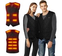 Apsildāmā veste Vīrieši Sievietes Apsildāmā veste Vīriešu motocikla flīsa apsildāmā jaka Vīrieši USB veste Vīrieši ar 3 līmeņu temperatūras siltuma jaka Āra mazgājama Viegla ziemas kempings Unisex