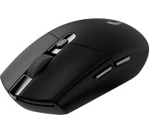 Logitech G305 LIGHT SPEED bezvadu spēļu pele, HERO 12000 DPI sensors, 6 programmējami taustiņi, 250 stundu akumulatora darbības laiks, pielāgojami spēļu profili, viegla, PC / Mac, melna - ES iepakojums