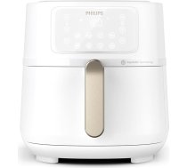 Philips Airfryer 5000 Series XXL, 7,2 L (1,4 kg) - 6 porcijas, 16-in-1 gaisa fritētājs, WiFi savienojums, par 90 % mazāk tauku ar Rapid Air tehnoloģiju, HomeID lietotne. Balta (HD9285/00)