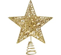 Zelta zvaigzne Ziemassvētku eglīte Topper Zvaigzne Ziemassvētku eglītei Metāla Ziemassvētku eglīte Zvaigzne Ziemassvētku rotājumi rotājumi 25 cm/10 collu
