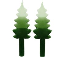 Baltas un zaļas Ziemassvētku eglīšu sveces Ideāli piemērotas pusdienu galdam vai kamīnam - izmantojamas kā mājas dekorācijas Pulksteņu pildvielas Nearomatizētas Izmērs 22cm Degšanas laiks 8