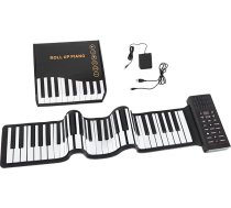 RA-61 Rolling Piano, salokāmas klavieres, ko var pārvietot, li-jonu akumulators, praktiskas un vieglas, lieliski piemērotas ceļošanai, piemērotas bērniem un pieaugušajiem, komplektā ietilpst lādēšanas kabelis un pedālis