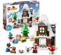 LEGO 10976 DUPLO piparkūku namiņš ar Ziemassvētku vecīša figūriņu, Ziemassvētku namiņa rotaļlieta, dāvana maziem bērniem no 2 gadu vecuma, konstruktors, izglītojoša rotaļlieta meitenēm un zēniem