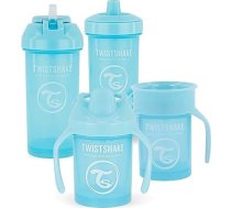 Twistshake Baby Tumbler komplekts - 4 gabali | 1 x 360 krūzīte - 1 x mini krūzīte - 1 x krūzīte ar salmiņu - 1 x bērnu krūzīte | bērnu dzeramā krūzīte | ūdens pudeles bērniem | BPA Free | 4m+ | zils