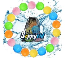 SOPPYCID atkārtoti lietojami ūdens baloni āra rotaļlieta, bez silikona, ātri aizpildāms komplekts, rotaļlieta baseinam, pludmales rotaļlieta, dārza rotaļlieta, piemērota 3 gadus veciem zēniem un meitenēm (20 gab.)