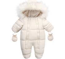 Sbyhbhyds Baby ziemas mētelis Snowsuit jaka apģērbu Zip Jumpsuit ar sniega valkā mēteļi Outwear Hooded