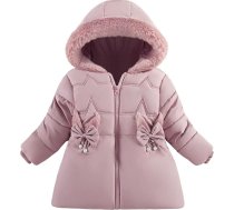 Mazuļa ziemas mēteļi Bērnu jaka Sniega apģērbs Puffer kleita Meitenes siltā Hoodie 1-4T